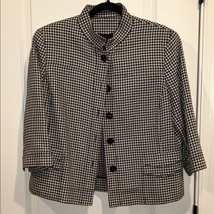 Carlisle Black and White Houndstooth Blazer